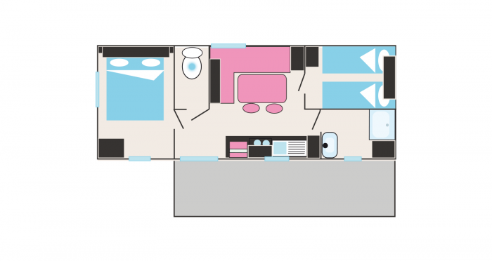 Plattegrond huuraccommodatie