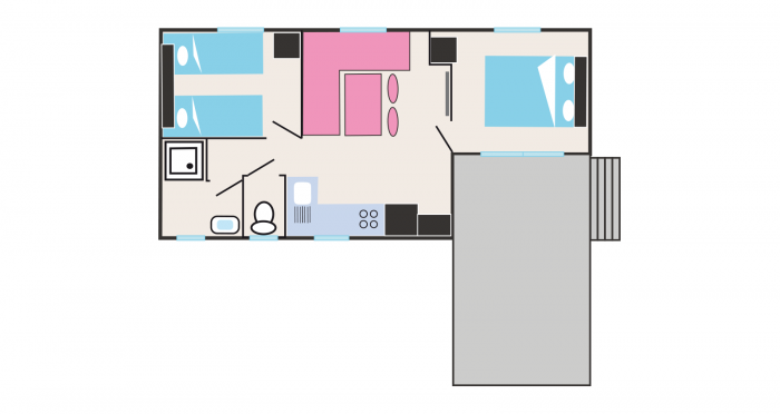 Plattegrond huuraccommodatie