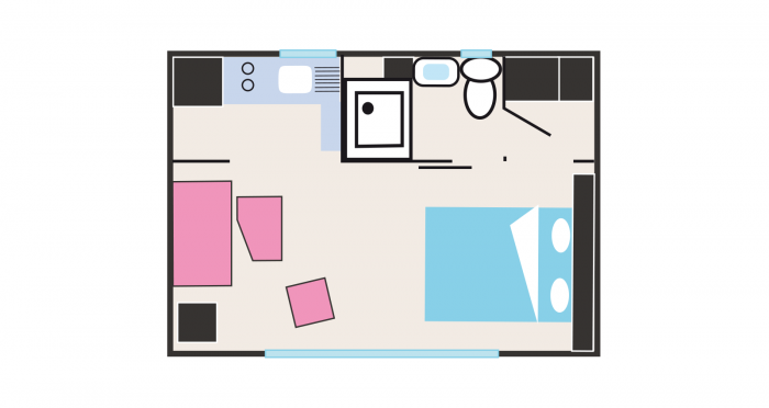 Plattegrond huuraccommodatie