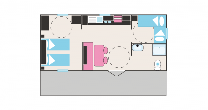 Plattegrond huuraccommodatie