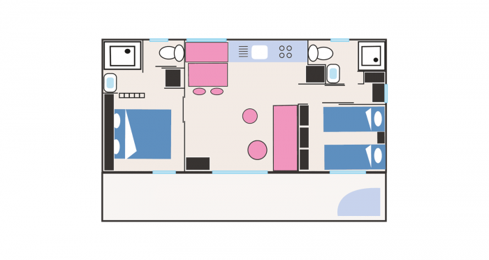 Plattegrond huuraccommodatie