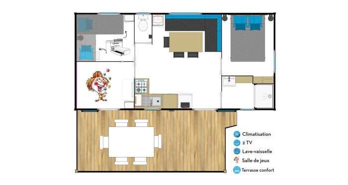 Plattegrond huuraccommodatie