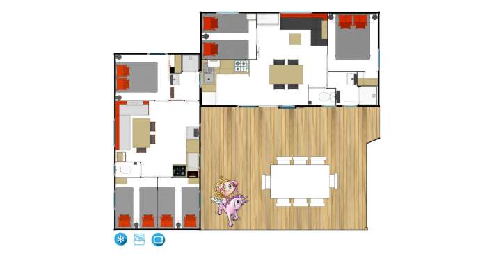 Plattegrond huuraccommodatie